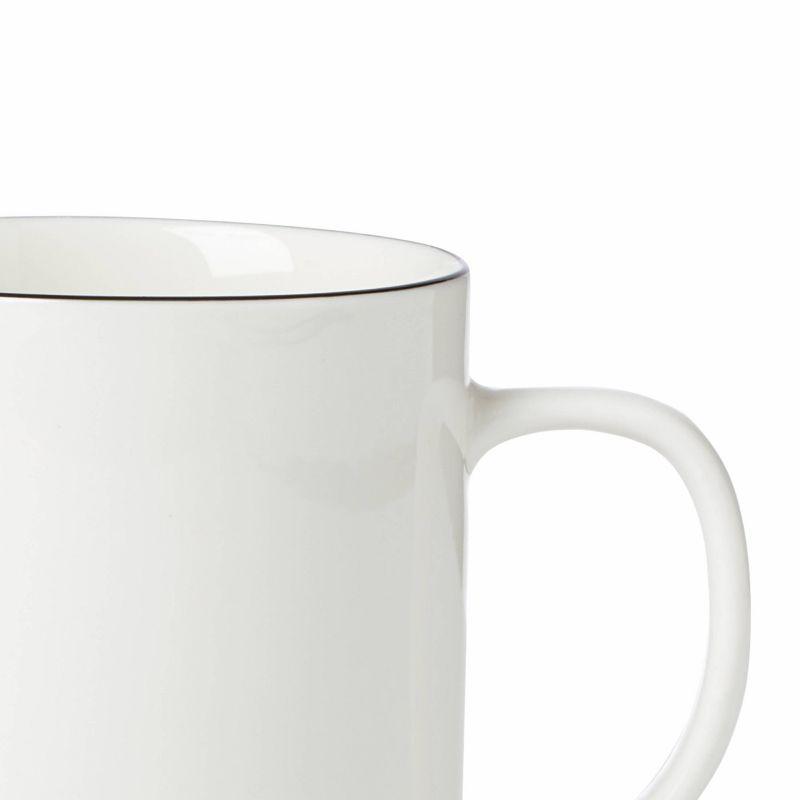 Oneida Oneida 24 Seven Black Rim Mugs, Set Of 4