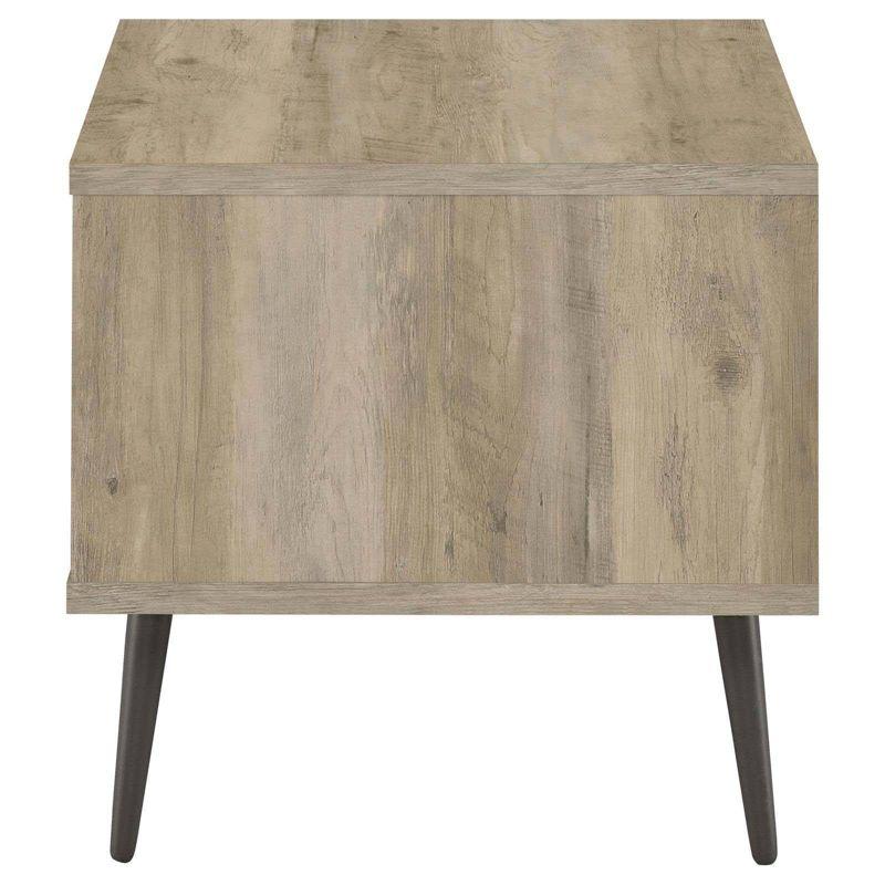 Coaster Welsh Mid Century Modern Wood End Table With Shelf Antique Pine/Gray