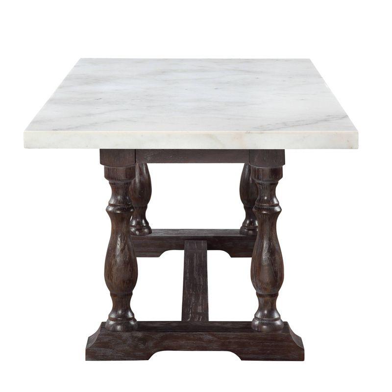 Concert Marble Top Solid Wood Base Dining Table