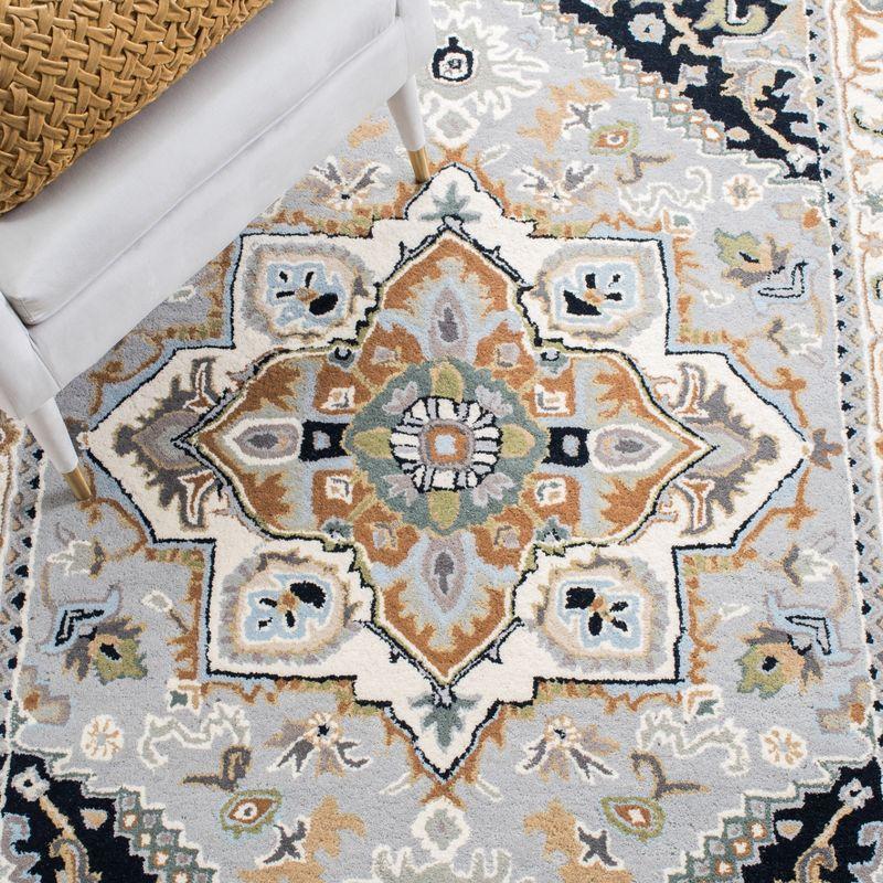 Heritage HG625 Handmade Area Rug - 8'x10' - Grey/Navy - Safavieh