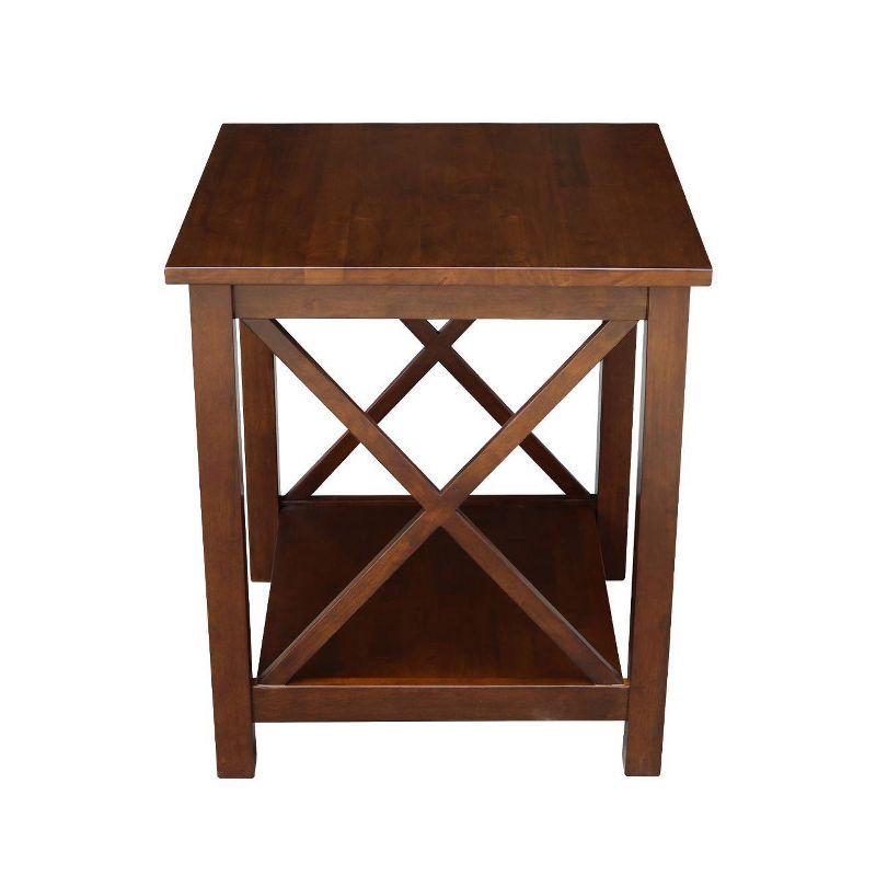 Hampton 22" Espresso Solid Wood Square End Table