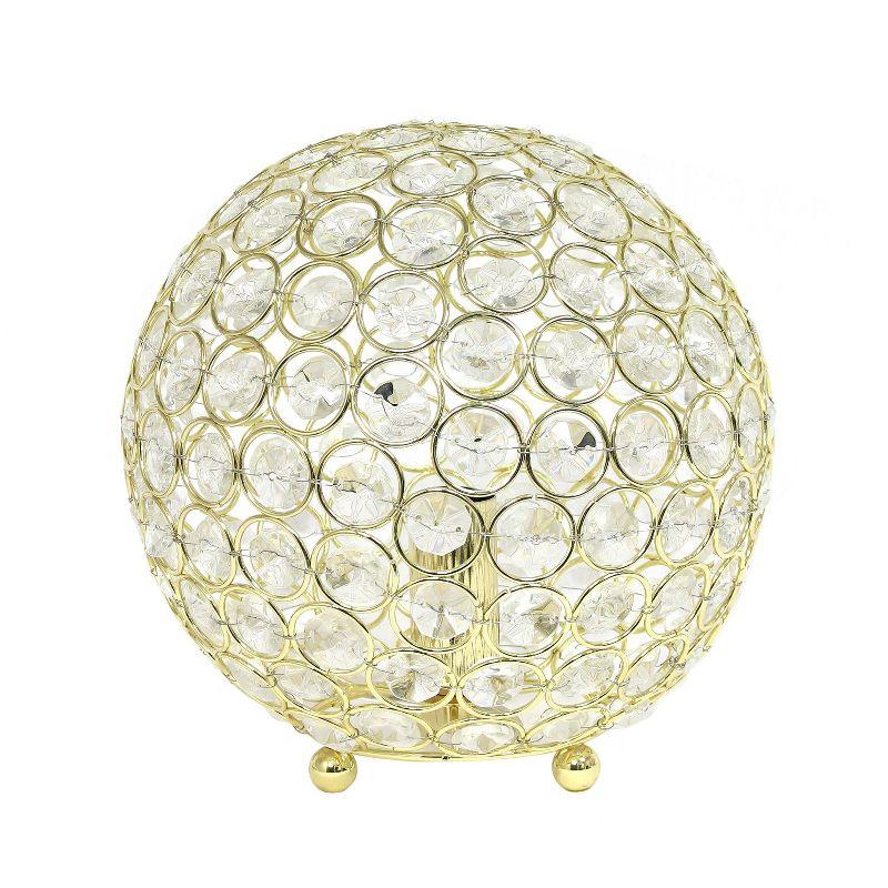 Bronze Crystal Ball Sequin Table Lamp for Kids Nursery