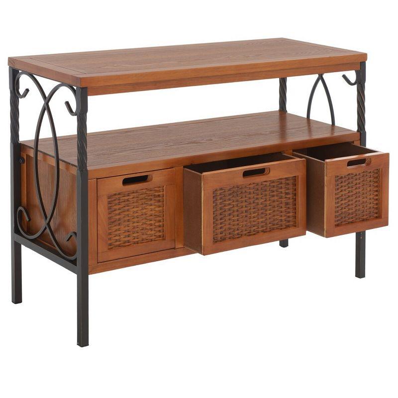 Joshua Media Console - AMH6532A - Brown - Safavieh Couture