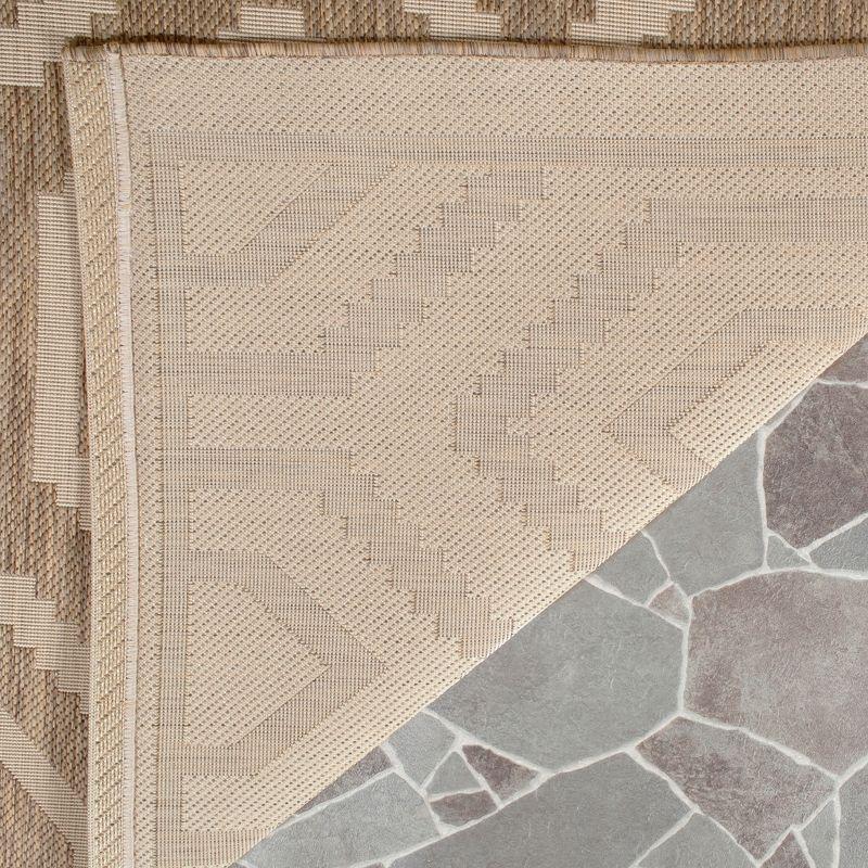Courtyard CY6902 Power Loomed Indoor and Outdoor Area Rug - Brown/Bone - 4'x5'7" - Safavieh