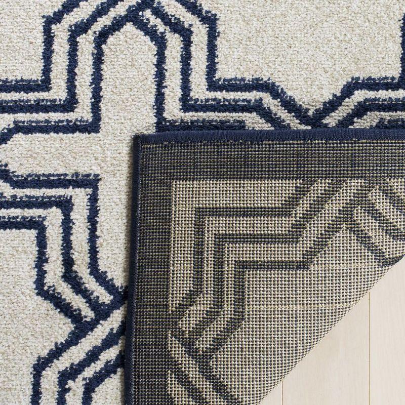 Amherst AMT413 Power Loomed Area Rug - Ivory/Navy - 4'x6' - Safavieh.