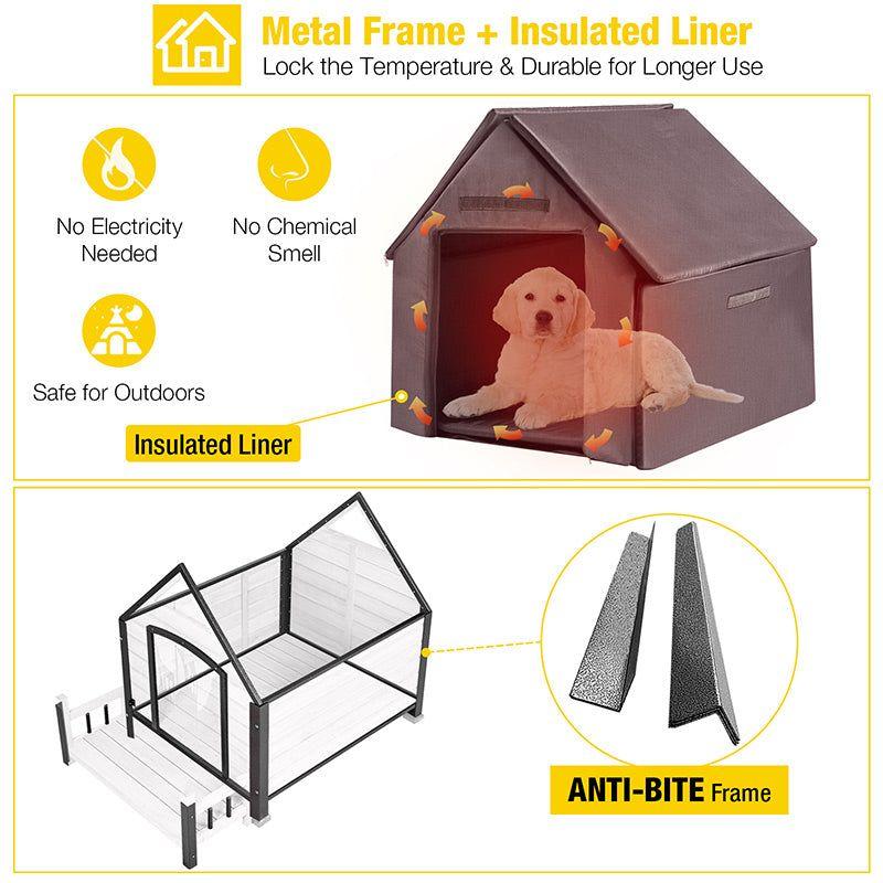 Aivituvin Wood Insulated Dog House