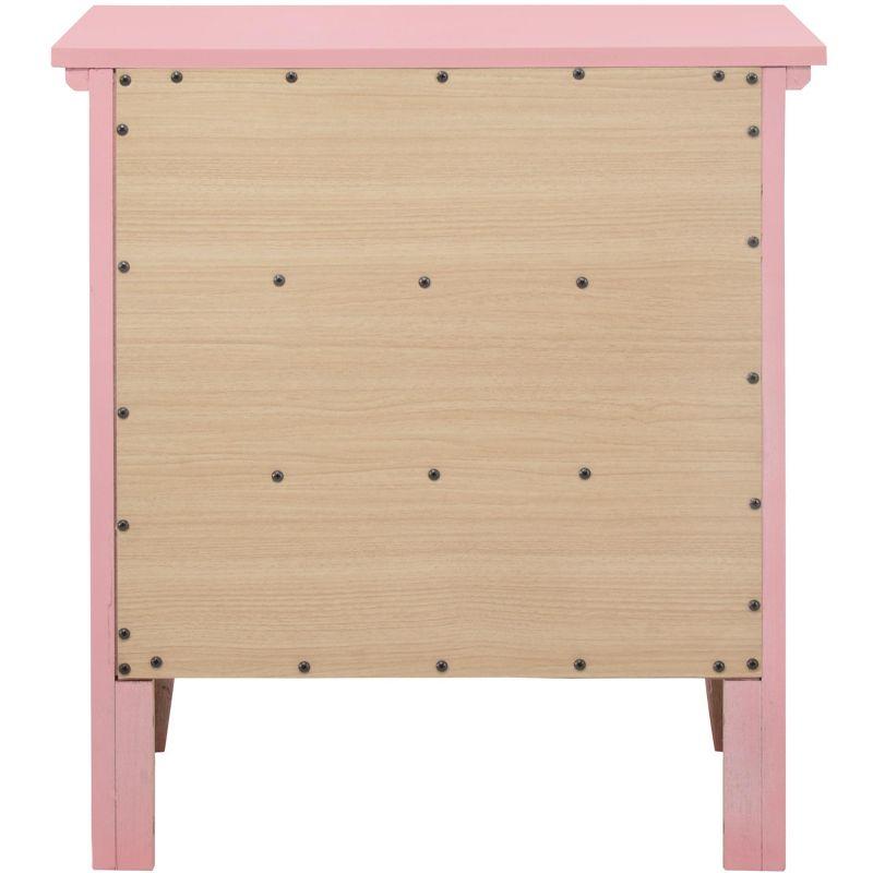 Passion Furniture Hammond 3-Drawer Pink Nightstand (26 in. H x 24 in. W x 18 in. D)