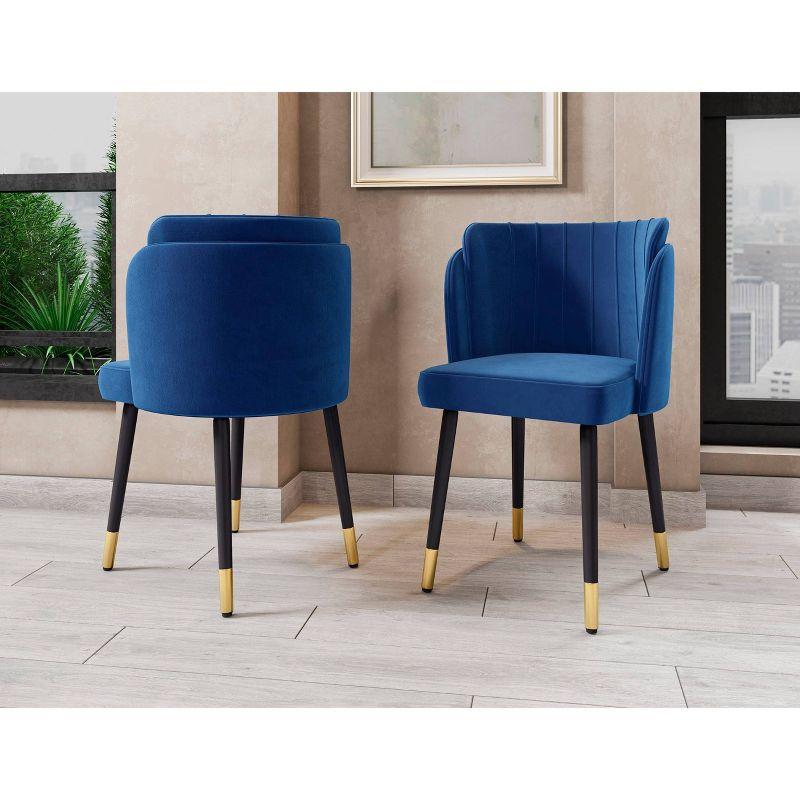 Zephyr Velvet Dining Chair - Manhattan Comfort