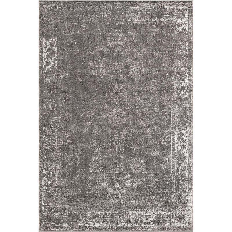 Unique Loom 6' 0 x 9' 0 Sofia Casino Dark Gray Area Rug