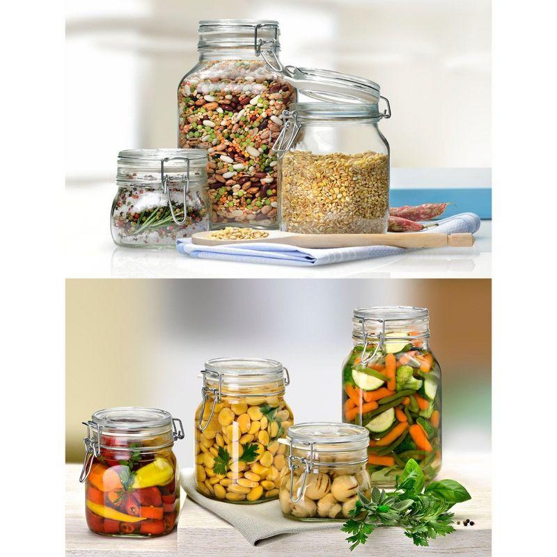 Bormioli Rocco Fido Storage Jar - 17.5 oz, Made of Premium Quality Italian Glass, Airtight Seal with Gasket