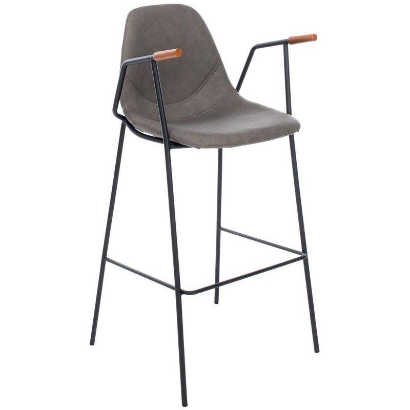 Chaliah Upholstered 30'' Counter Stool with Metal Frame