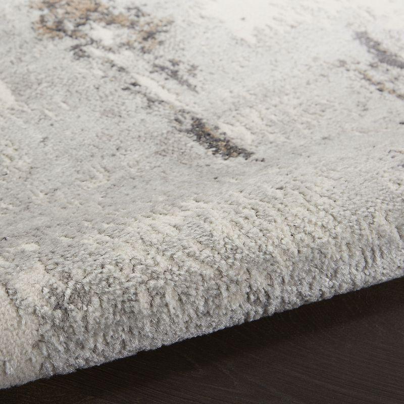 Nourison Elation Ultra Modern Indoor Rug Grey Ivory 7'10" x 9'10"