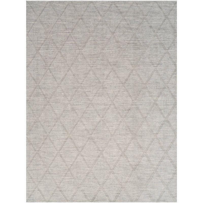 Nourison Wool Haven Grey Modern Wool Indoor Rug