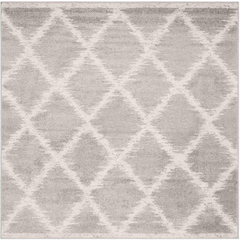 Adirondack ADR120 Power Loomed Area Rug - Silver/Ivory - 6'x6' - Safavieh.