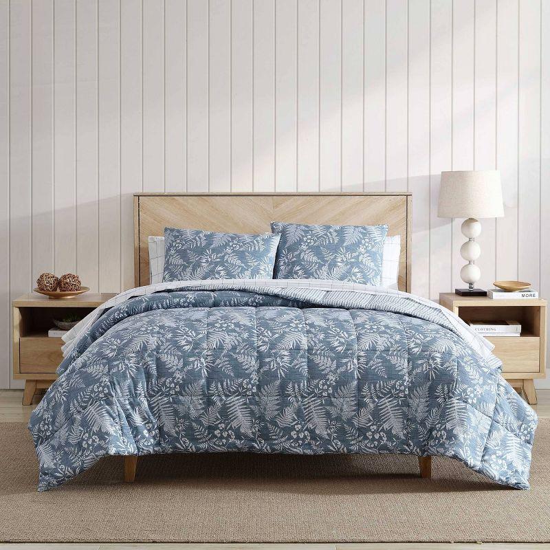 Eddie Bauer Eddie Bauer Fern Garden Blue Reversible Comforter Set