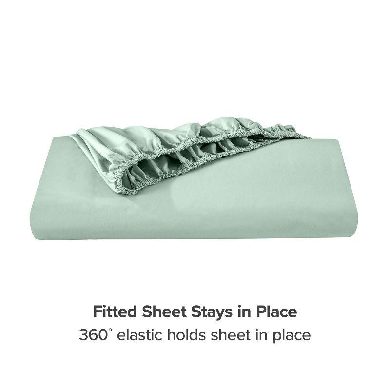 Bare Home 260 Thread Count Organic Cotton Percale Fitted Sheet