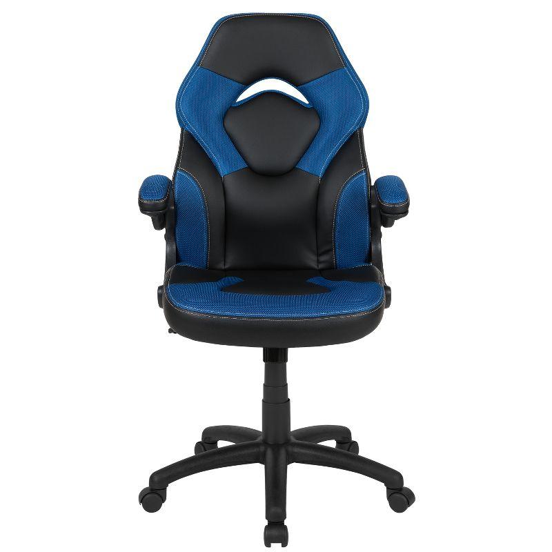 Flash Furniture X10 Gaming Chair Racing Office Ergonomic Computer PC Adjustable Swivel Chair with Flip-up Arms