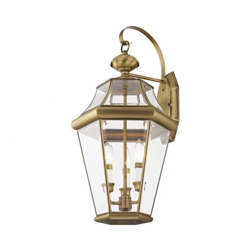 Livex Lighting Georgetown 3 - Light Wall Light in  Antique Brass