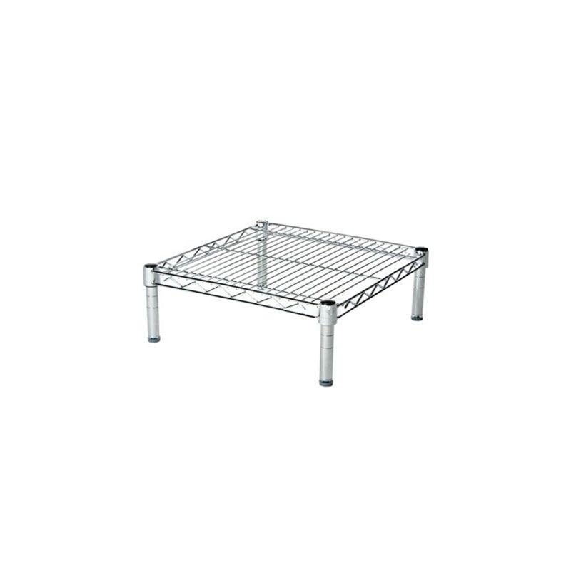 24" Chrome Wire Adjustable Single Tier Shelf