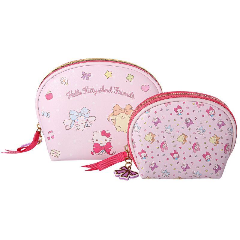 Sanrio Hello Kitty & Friends Large and Small Dome Cosmetic Travel Bag Set