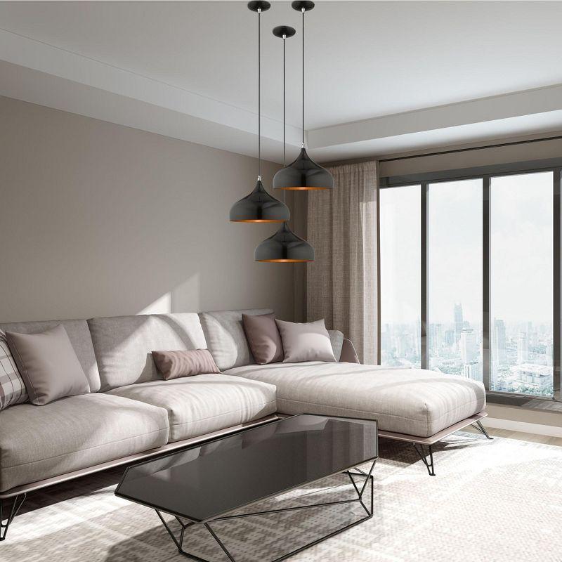 Livex Lighting Amador 1 - Light Pendant in  Shiny Black