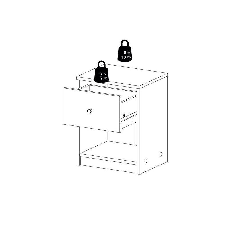 Tvilum, Portland 1 Drawer Nightstand, Jackson Hickory