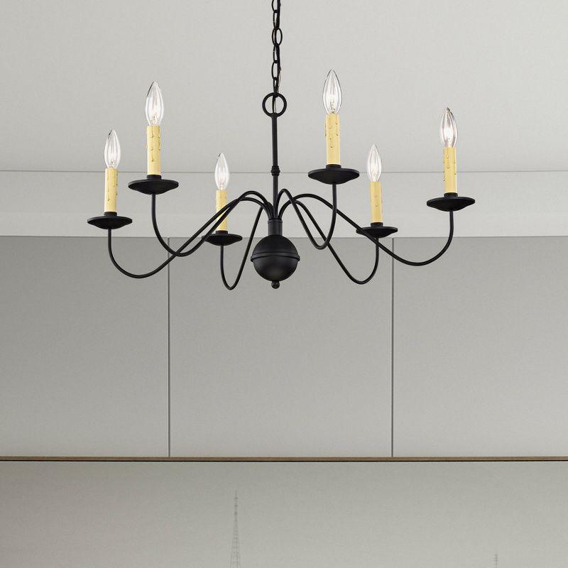 Livex Lighting Heritage 6 - Light Chandelier in  Black