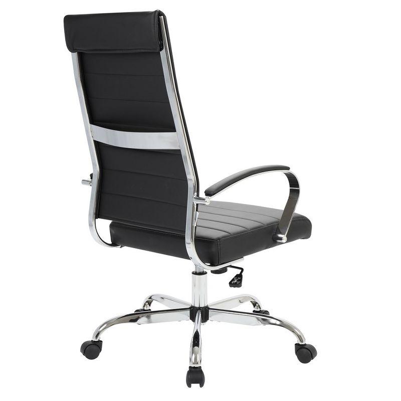 LeisureMod Benmar Modern High Back Leather Office Chair