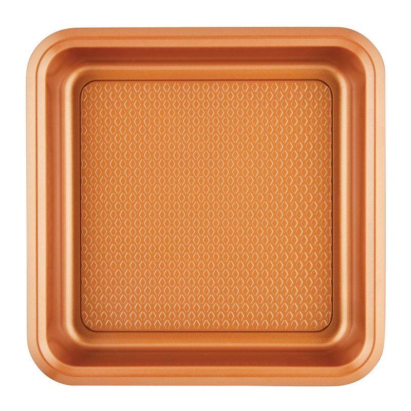 Ayesha Curry 5pc Bakeware Set Copper: Nonstick Steel Baking Pan Set, Hand Wash, Oven-Safe to 450°F, Dishwasher-Safe