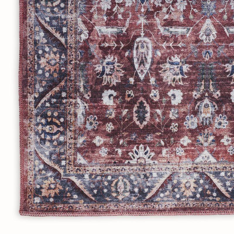Nourison Brilliance Machine Washable 9'2" x 12' Brick/Ivory Vintage Indoor Rug