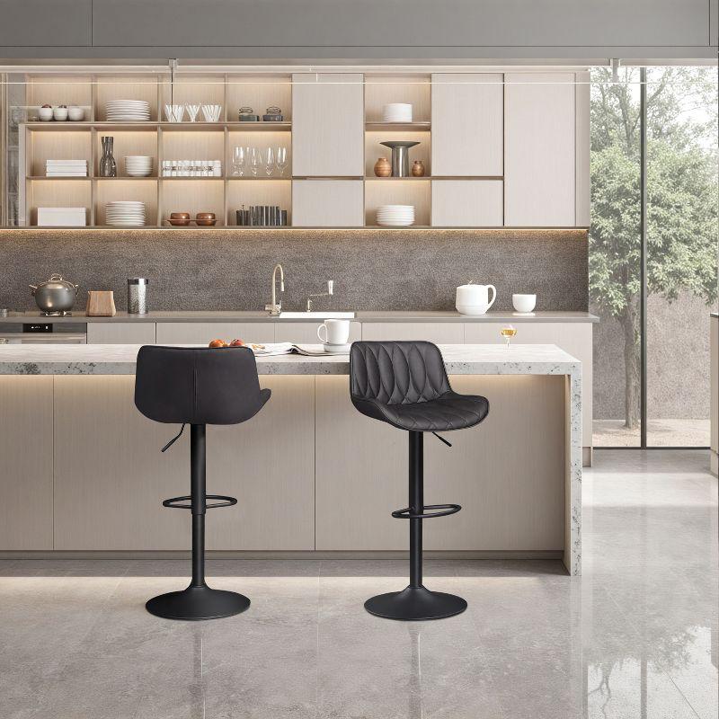 17 Stories Set of 2 Open Backrest Adjustable Swivel Barstools