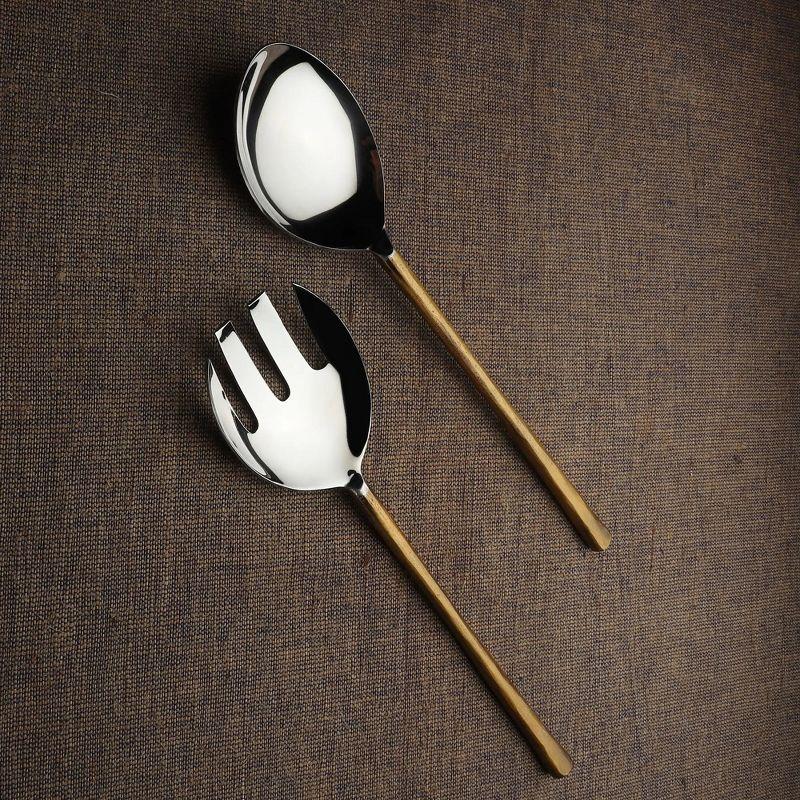 Inox Artisans Medicki Salad Server 2 Pc. Set