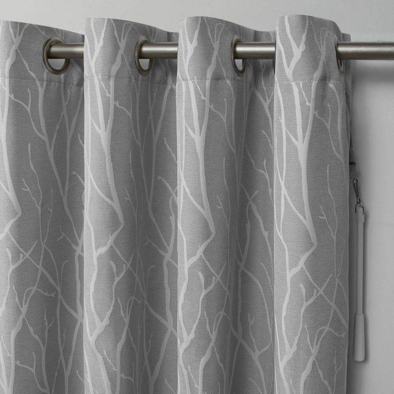 Forest Hill Patio Woven Blackout Grommet Top Single Curtain Panel - Exclusive Home