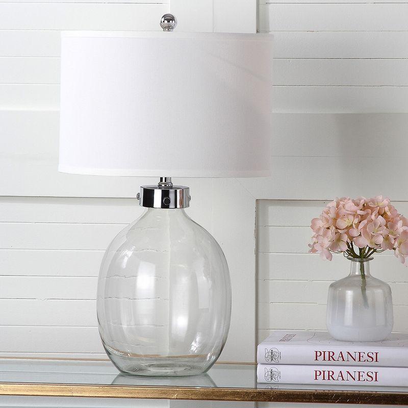 Neville Clear Glass Table Lamp (Set of 2) - LIT4067 - Glass - Safavieh