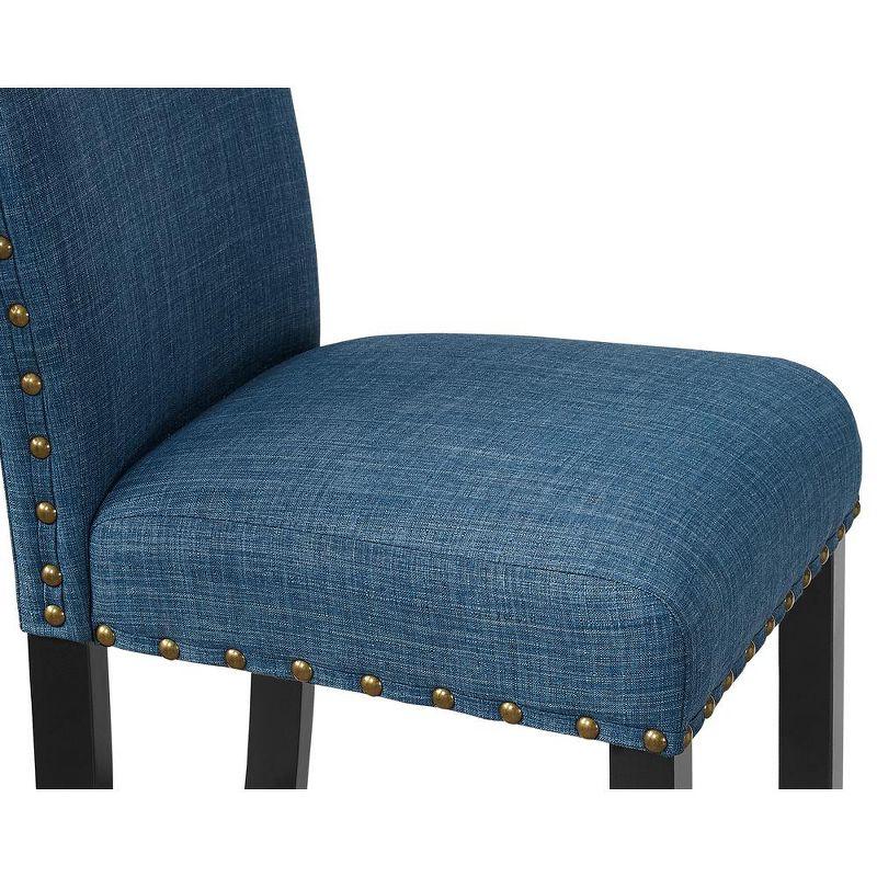 New Classic Furniture,Furniture Crispin 25" Fabric Counter Chairs In Blue (Set Of 2)