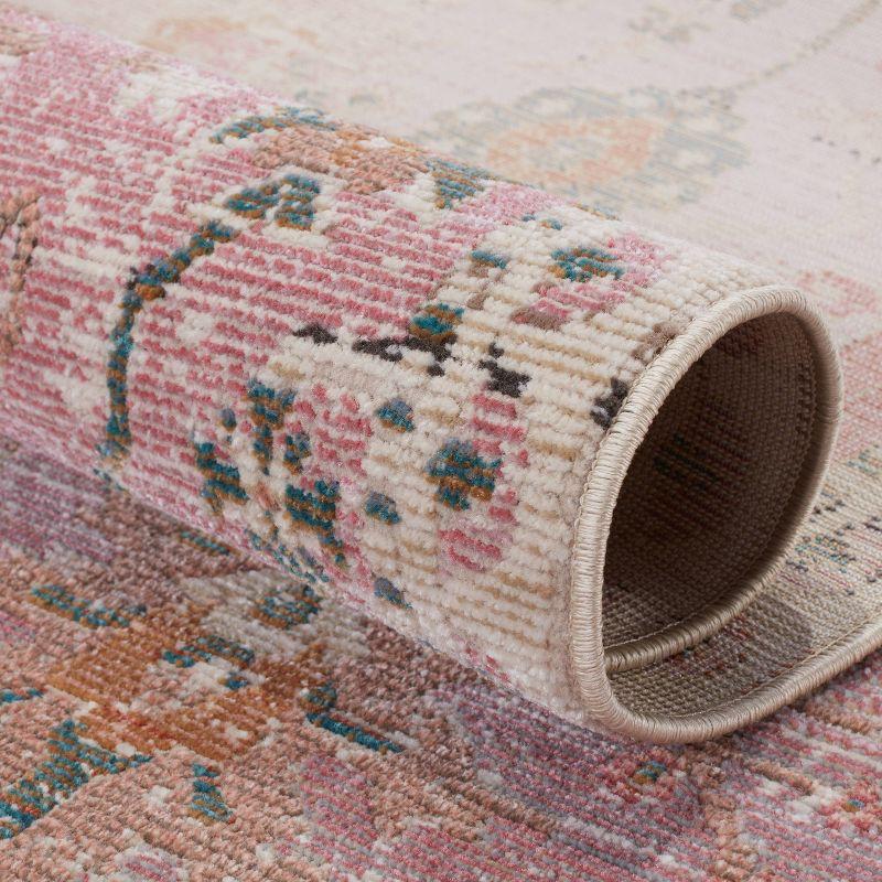 2'6"x4' Elva Indoor/Outdoor Oriental Area Rug Purple/Gold - Jaipur Living: Mid-Century Modern Floral, Weather-Resistant