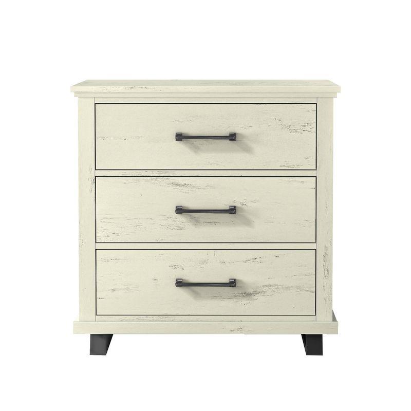 32'' Nightstand Saw Cut Off-White - Festivo