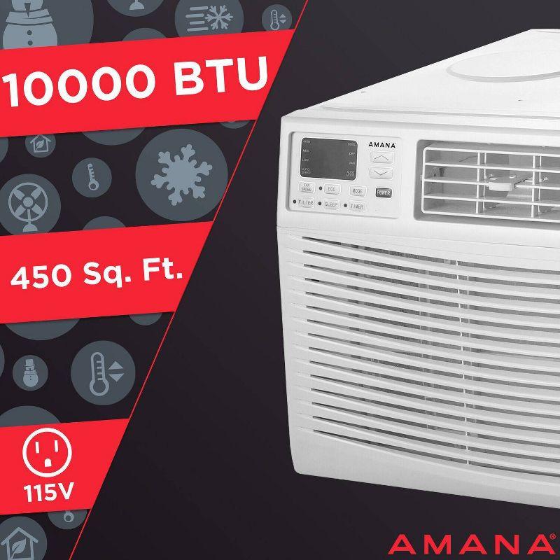 Amana 10,000 BTU Window Air Conditioner, 115V, Cools Rooms up to 450 Sq. Ft., White