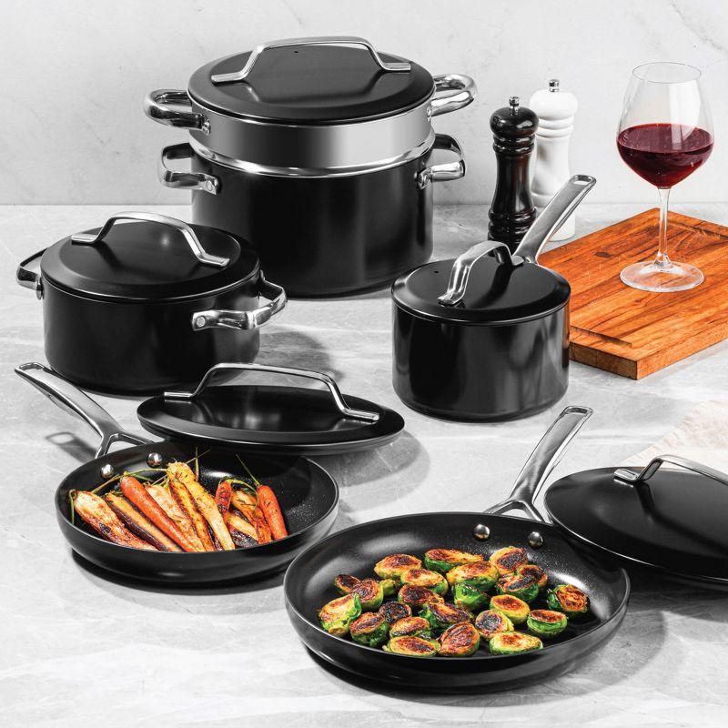 Gotham Steel Gotham Steel Modern Collection 11 Pc Cream Nonstick Cookware Set