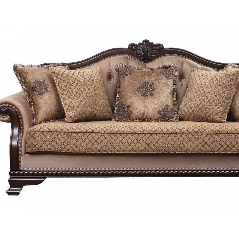 89" Chateau De Ville Sofa with Nailhead Trim & Wood Carving - Acme Furniture