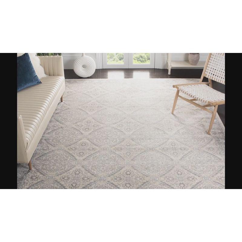 Brentwood BNT863 Power Loomed Indoor Area Rug - Navy/Creme - 6'x9' - Safavieh