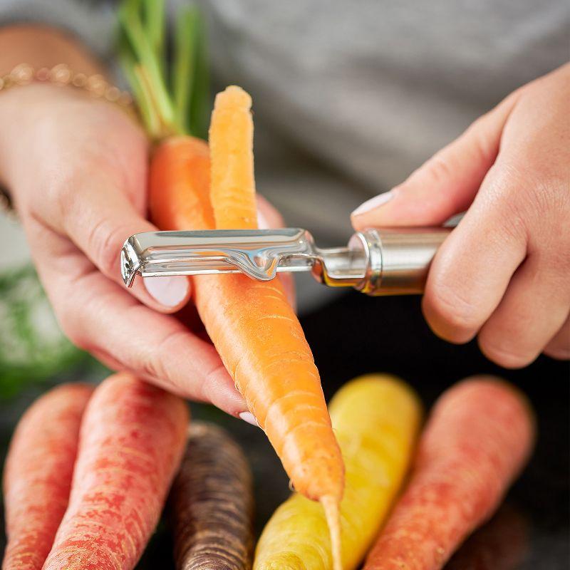 Rosle Stainless Steel Left Handed Swivel Vegetable Peeler, 7.5-Inch