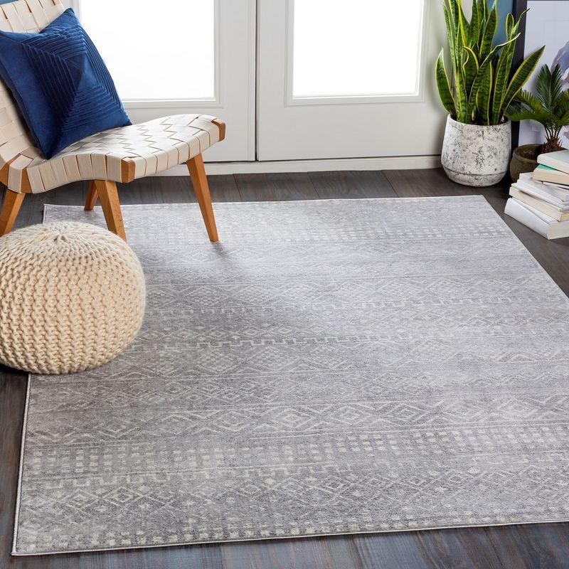 Mark & Day Roswinkel 5'3"x7'1" Rectangle Woven Indoor Area Rugs Medium Gray