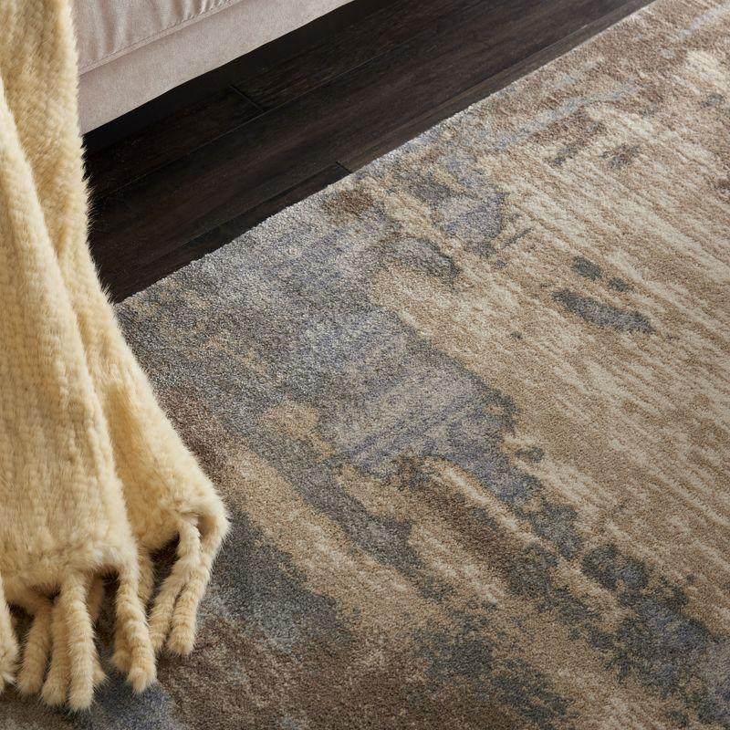 Nourison Home Moroccan Celebration KI386 Gray/Beige/Brown Indoor Area Rug - 5'3 X 7'3