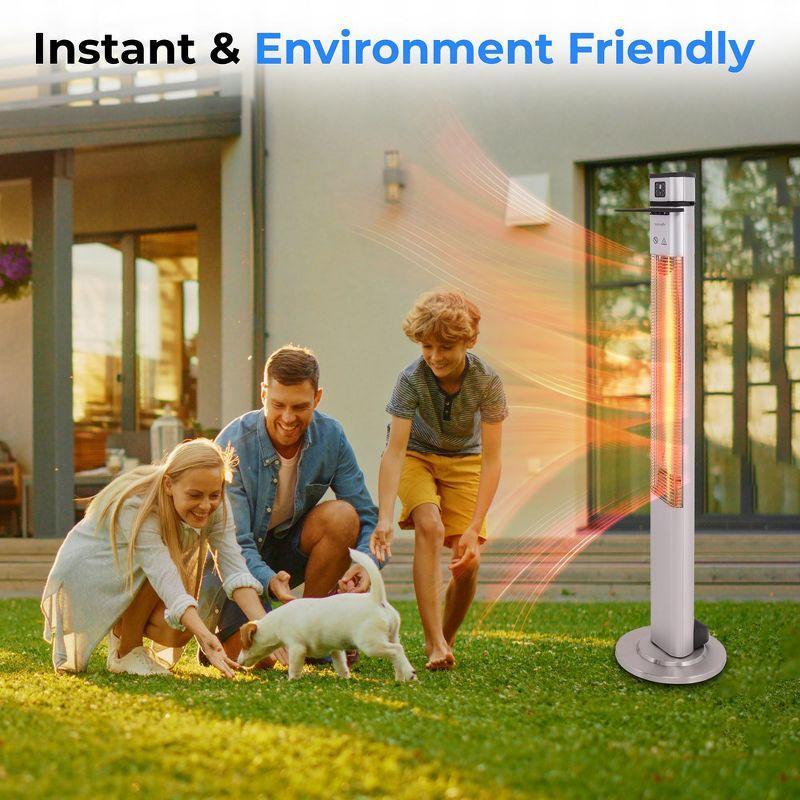 SereneLife Stainless Steel Electric Standing Patio Heater