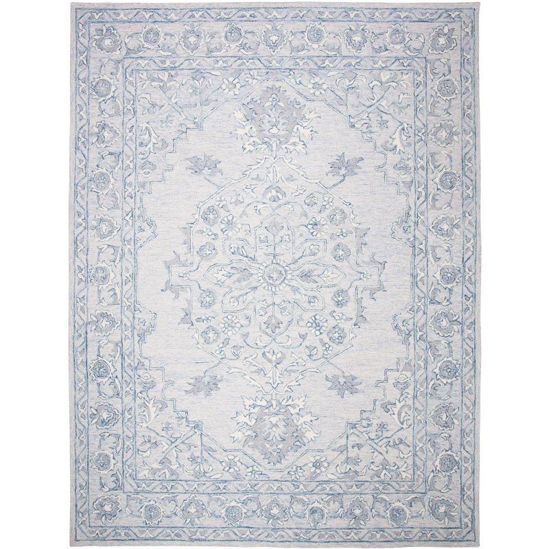 Micro-Loop MLP504 Hand Tufted Indoor Area Rug - Light Blue/Ivory - 8'x10' - Safavieh