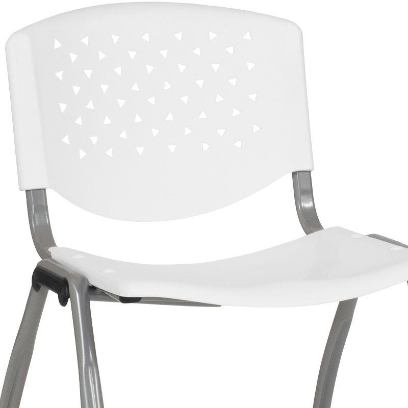 Flash Furniture Memphis 880 lb. Capacity Plastic Stack Chair with Powder Coated Frame