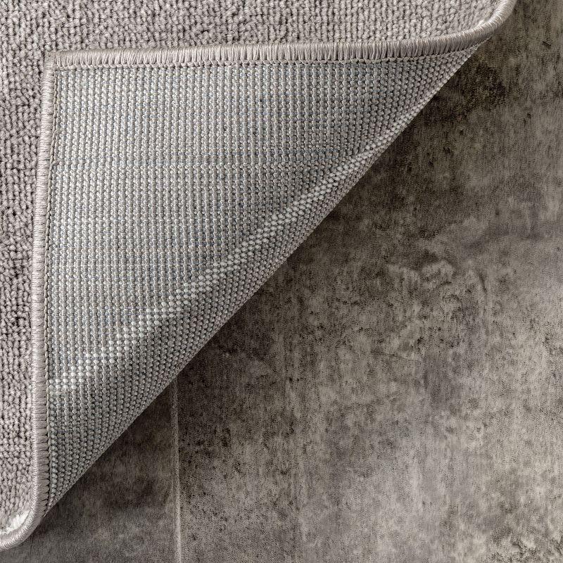 Calm Geometric Honeycomb Gray Synthetic Area Rug 5x8