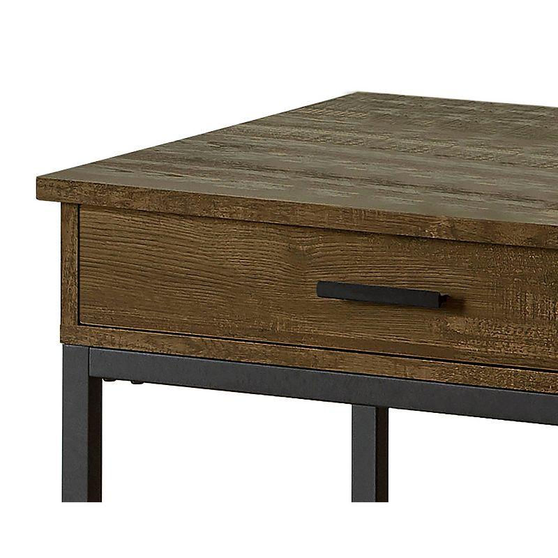 Byers 1 Drawer End Table Brown Oak/Black - Coaster