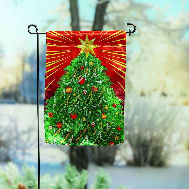 Evergreen Classic Christmas Tree Lustre Garden Flag 12 x 18 Inches Indoor Outdoor Decor